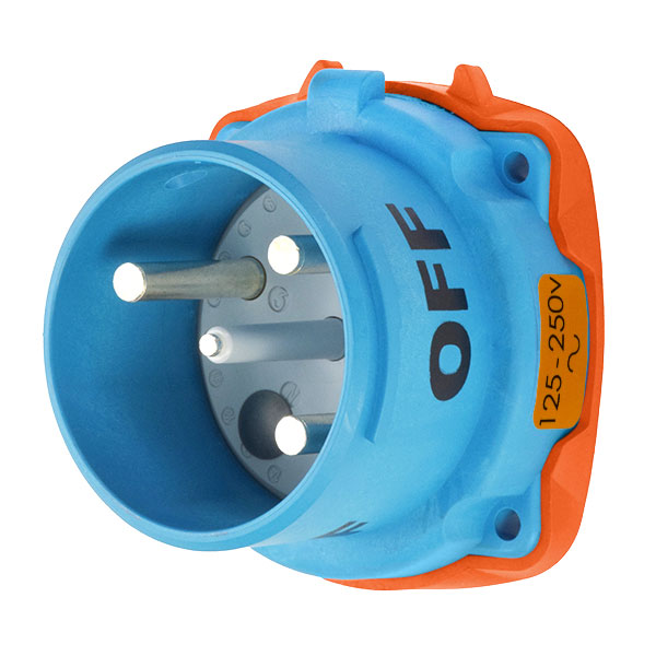 33-68176-C-K07 - DS100C INLET POLY BLUE SIZE 4 TYPE 3R 2P+N+G 100A 125/250 VAC 60 Hz NO AUX